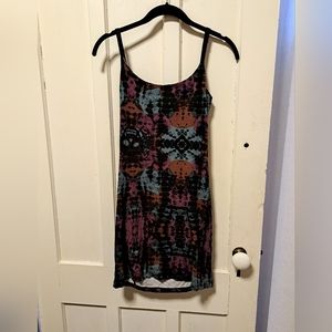 Betsey Johnson Skull Tie Dye Mini Dress w/ Ruffles (S)